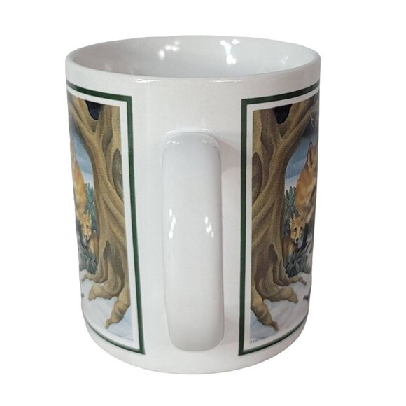 Applause Winter Wildlife Mug Realistic Art Regan Snow Conservation Fox 1985 VTG - Picture 6 of 10